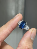 Reserved Platinum Sapphire and Diamond Dress Ring
