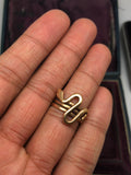Unusual 9ct Gold Antique Snake Ring
