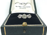 1930's Platinum Old Cut Diamond Three Stone Ring - Ishy Antiques