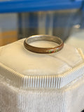 Reserved! 3 Enamel Silver Band with Floral Detail