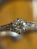 1.07ct Old Cut Solitaire Diamond Ring