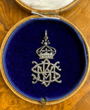 2/3 SBM Victorian Rose cut diamond monogram pendant