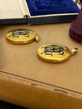 A pair of Victorian 15ct Gold Mourning Lockets