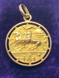 18ct Coin of Arethusa Decadrachm Medallion Pendant