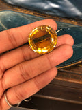 Giant 19th Century Citrine Brooch