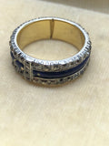 Georgian 18ct Gold Chain and Georgian Enamel Buckle Ring