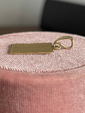 14ct Gold Plain Rectangular Charm