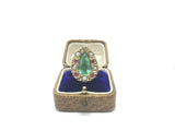 Early 18th Century Emerald, Ruby, Pearl and Diamond Solid Gold Ring - Ishy Antiques