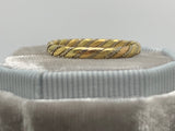 Reserved - 18ct Yellow and White Gold Twist Band Size R 1/2