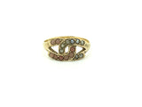 Reserved 15ct Gold Victorian Horse Shoe Coral and Pearl Ring - Ishy Antiques