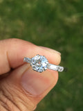 Certified Platinum Old Cut Diamond Engagement Ring - Ishy Antiques