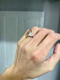 Platinum Topaz and Diamond Cocktail Ring