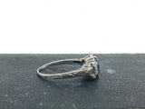 Victorian Platinum Sapphire and Diamond Ring - Ishy Antiques