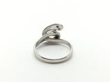 18ct Gold Snake Ring - Diamond Eyes - Ishy Antiques