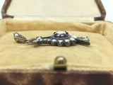 Georgian Rose Cut Diamond Lyre Pendant - Ishy Antiques