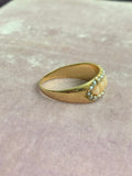 18ct Gold Victorian Coral and Pearl Ring