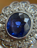 18ct Burma No Heat Sapphire And Diamond Ring