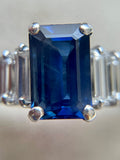 Reserved Platinum Sapphire and Diamond Dress Ring
