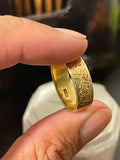 Reserved Edwardian Floral Engraved 18ct Gold Band