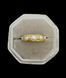 Victorian Pearl 5 Stone 18ct Gold Gypsy Ring
