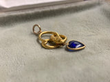 18ct Gold Victorian Snake and Heart Charm