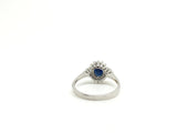 18ct Gold Sapphire and diamond cluster ring - Ishy Antiques