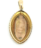 Reserved Georgian Mourning Pendant 1793 - Ishy Antiques
