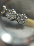 18ct and platinum Old cut Diamond Five Stone Ring