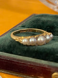 Reserved Victorian Pearl and Diamond Half Hoop CS