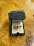 20th Century 18ct Gold Sapphire and Diamond Trilogy Ring