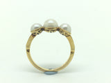 Three Pearl Ring in 15ct Gold - Ishy Antiques