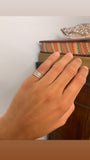 18ct White Gold 20th Century Diamond Three Row Band