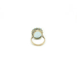Reserved Large Aquamarine Cocktail Ring - Ishy Antiques