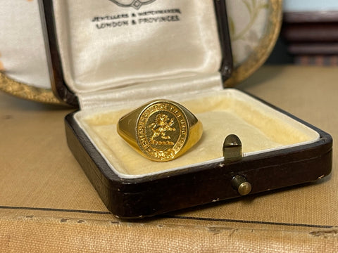 Rampant Lion 18ct Signet Ring