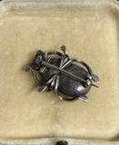 Early 20th Century Rock Crystal Beetle Brooch
