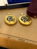 A pair of Victorian 15ct Gold Mourning Lockets