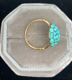15ct Victorian Turquoise Button Ring