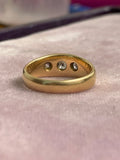 18ct Three Stone Diamond Band 1907