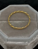 Reserved - 18ct Yellow and White Gold Twist Band Size R 1/2