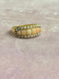 18ct Gold Victorian Coral and Pearl Ring