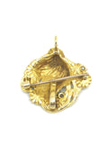 Stunning 18ct Gold Art Nouveu Pendant Brooch - Ishy Antiques