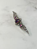 Reserved Edwardian Garnet and Diamond Winged Brooch