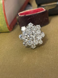 Platinum Diamond Cluster Ring 6.30cts