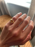 18ct Gold Intaglio Enamel Ring