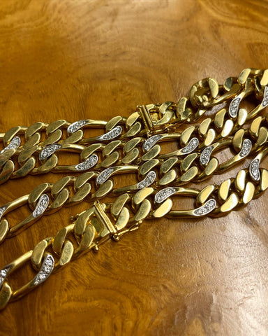 Curb Chain Diamond set for  J