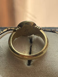 18ct Gold Intaglio Enamel Ring