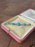 Early 20th Century Turquoise and Diamond Bar Brooch