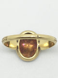 Victorian French M initial Enamel Ring - Ishy Antiques