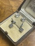 Platinum French Cut Diamond Earrings