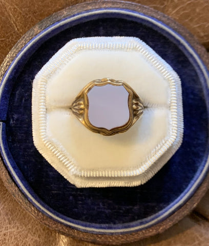 18ct Gold 1909 Sardonyx Signet Ring